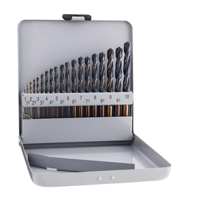 Alpen Borrsats HSS 19 delar spiralborr för kol och stålborrning