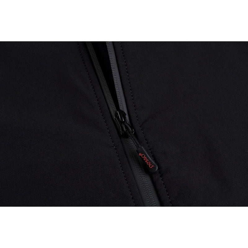 Arbetsjacka Titan svart/grå – nära detalj av material