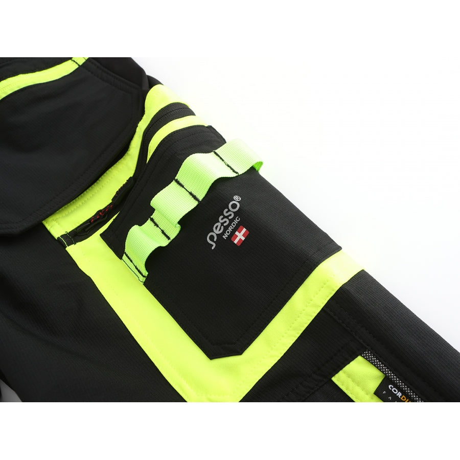 Detaljvy av Stone Guard-funktion på Arbetsbyxa Jupiter svart/varsel