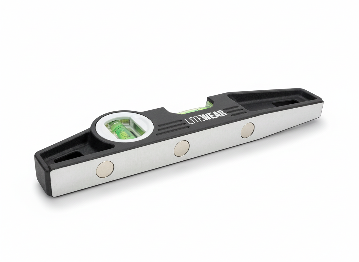 Vattenpass - 3 magneter - svart