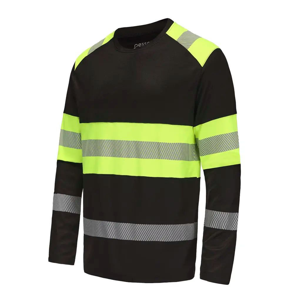 Pesso - Långärmad tshirt svart/varsel - klass 1