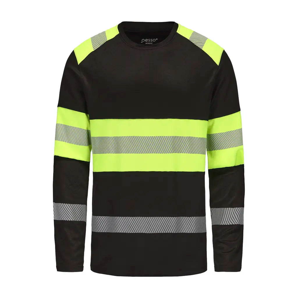 Pesso - Långärmad tshirt svart/varsel - klass 1