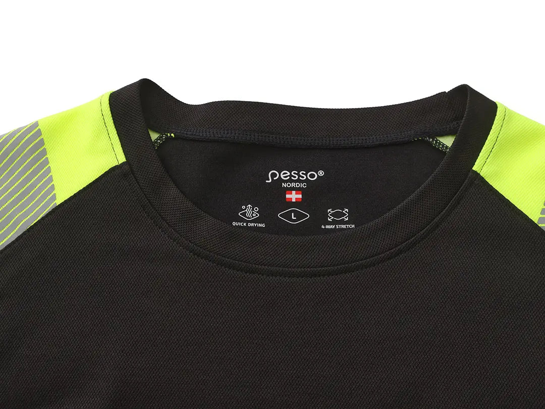 Pesso - Långärmad tshirt svart/varsel - klass 1