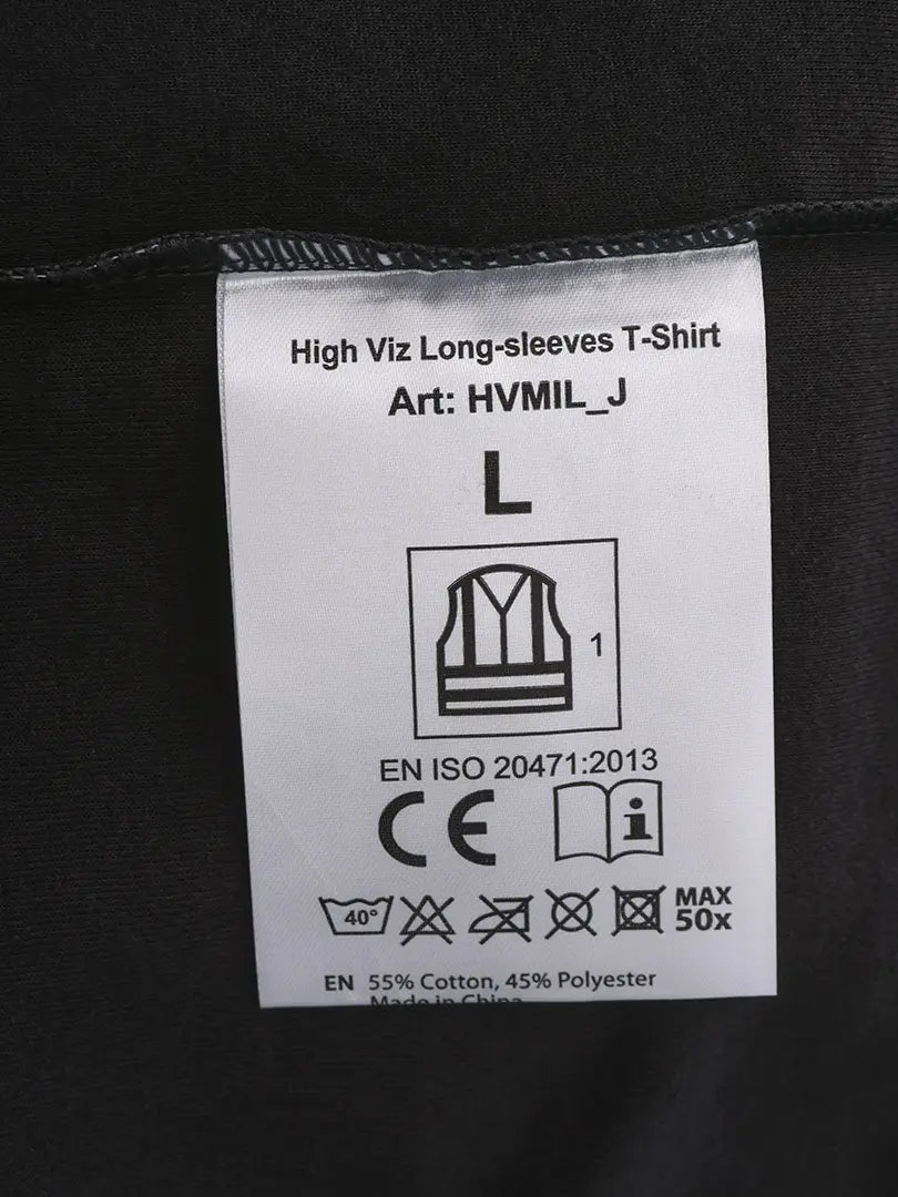 Pesso - Långärmad tshirt svart/varsel - klass 1
