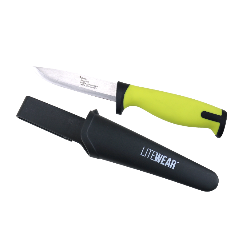 Hantverkarkniv Spets 220mm med PP-fodral och bälteshållare