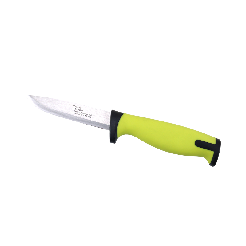 Hantverkarkniv med gummerat handtag och rostfritt blad