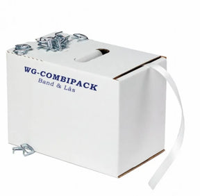 Packband WG Combipack 16mmx200m med 80 Spännen för Packning