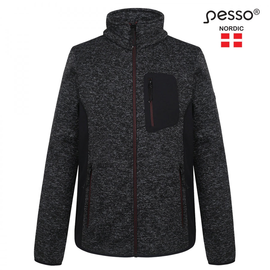 Svart arbetsfleece Florence från Pesso Nordic med stretchig passform