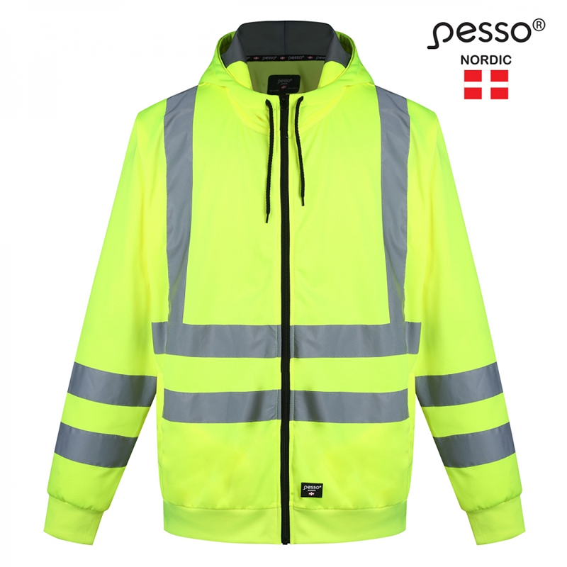 Varselfleece Hoodie FL03 med hel dragkedja från Pesso Nordics