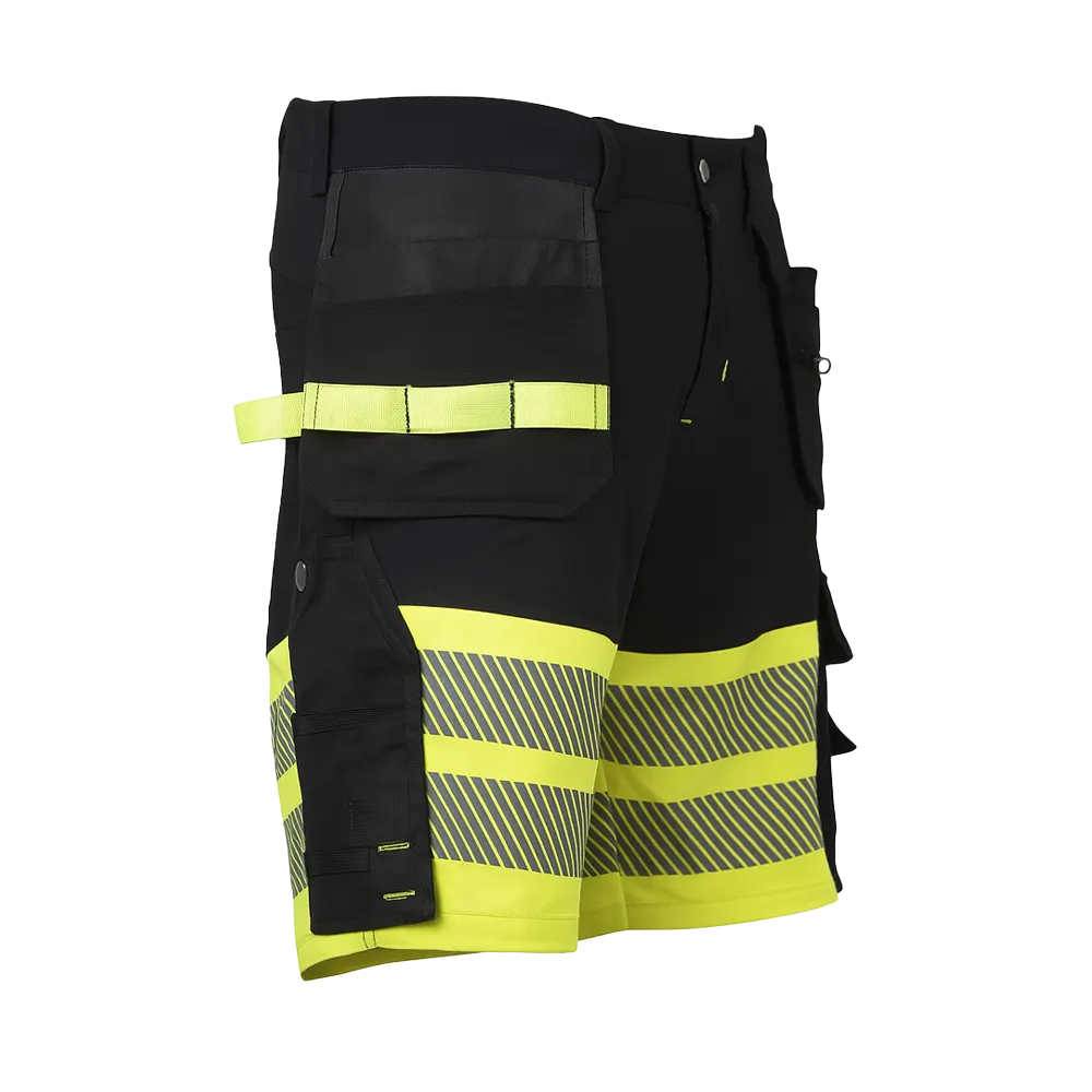 Arbetshorts - Litewear - Svart/Varsel stretch