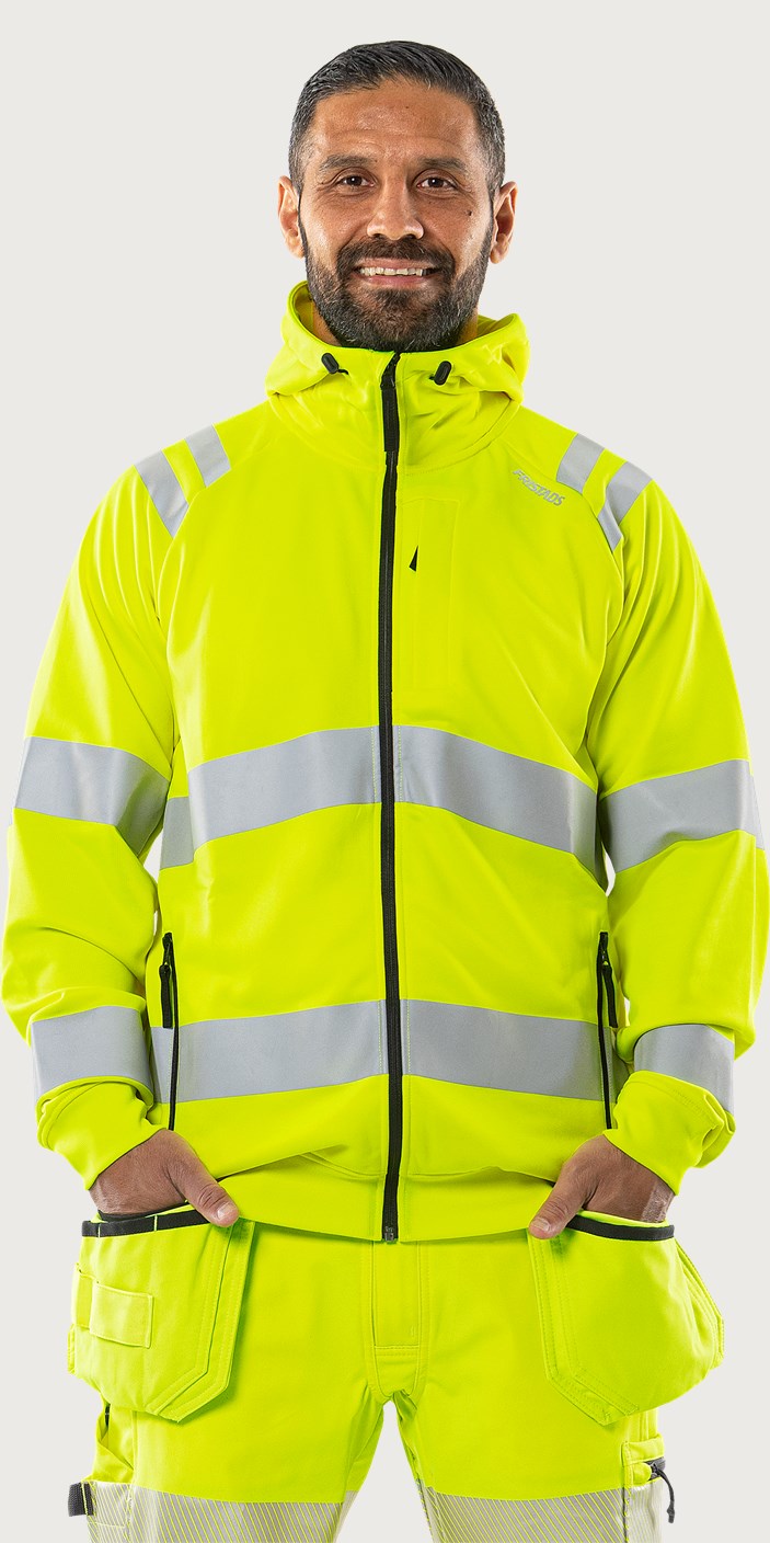 Fristads - Sweatshirtjacka med huva varsel klass 3 - 7865
