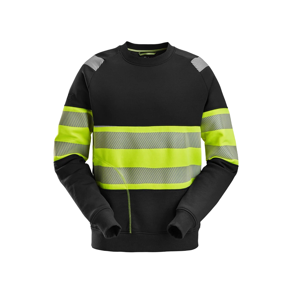 Snickers - Sweatshirt 2830 - Svart/varsel klass 1