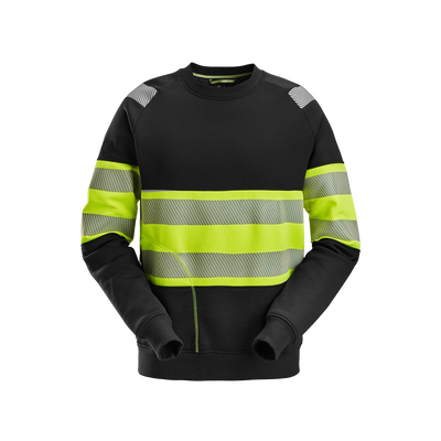 Snickers - Sweatshirt 2830 - Svart/varsel klass 1