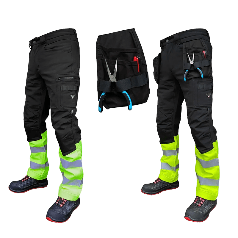 Bekväma Softshell arbetsbyxor med modern passform och stretchmaterial