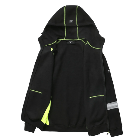 CE-Märkt Hoodie Jersey HV med Diamant Stickad Fleece