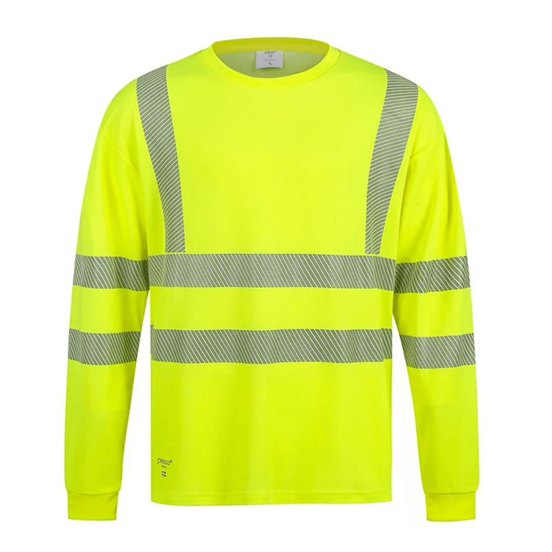 Långärmad Varsel T-shirt med Quick Dry för arbetskomfort