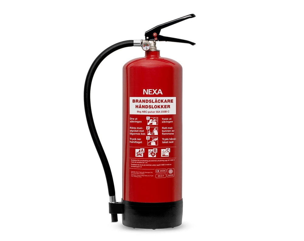 Nexa brandsläckare 6kg med högsta effektklass 55A 233B C.