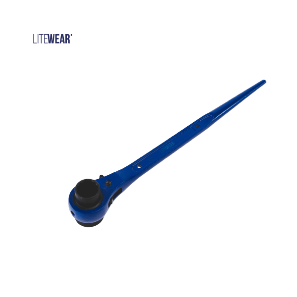 Spärrskaftnyckel 19/23 mm blå reversibel nyckel