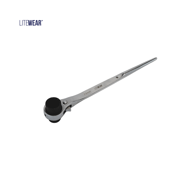 Spärrskaftnyckel kromad 19/23 mm hexstål PERI HAKI Layher