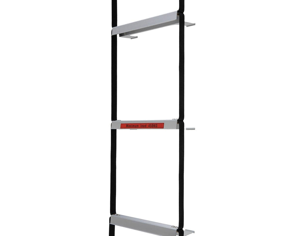 Stabil brandstege i metall med 4m längd och maxbelastning 400kg.